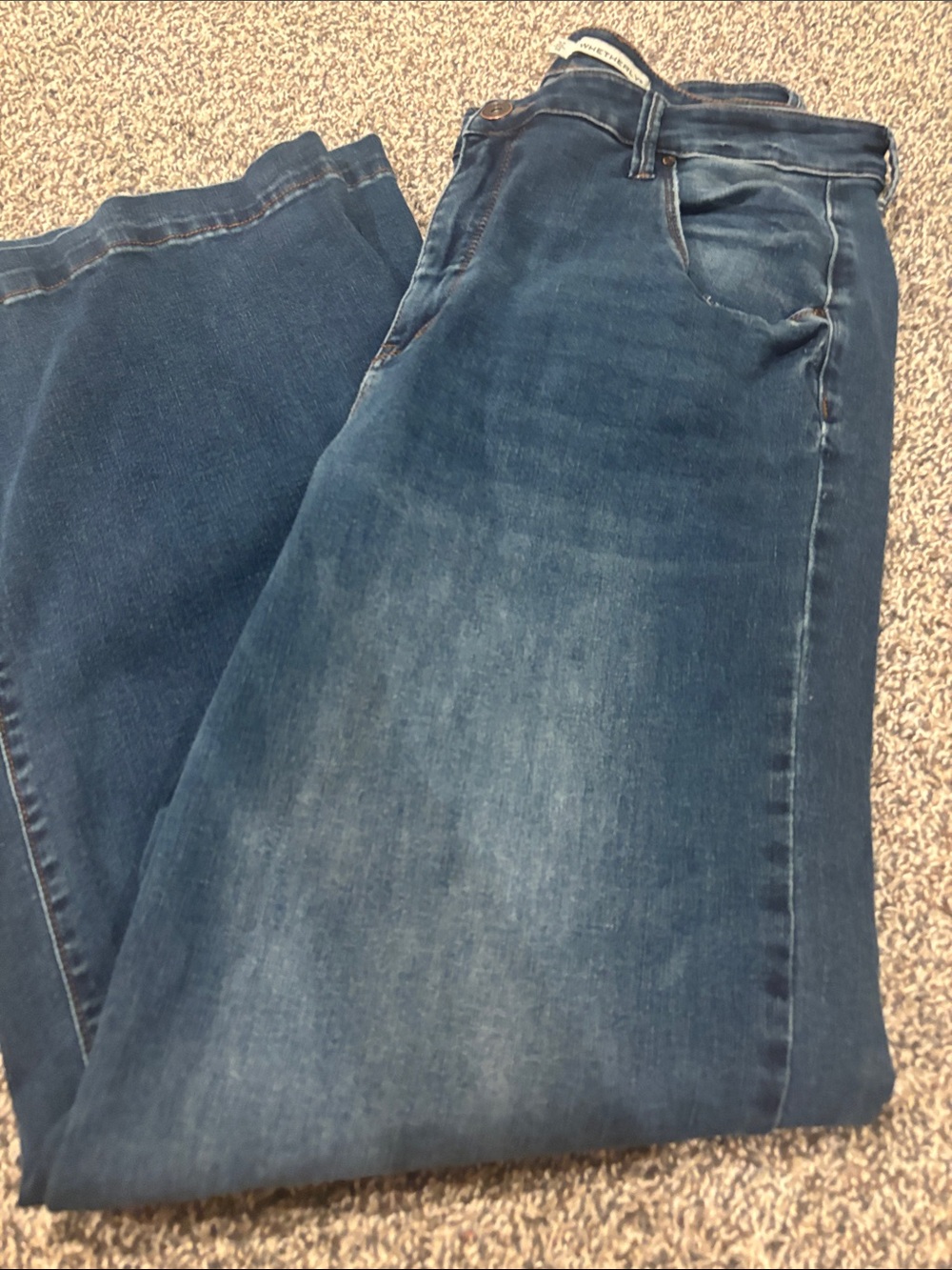 Whetherly Medium Blue Wide-Leg Jeans size 14/32